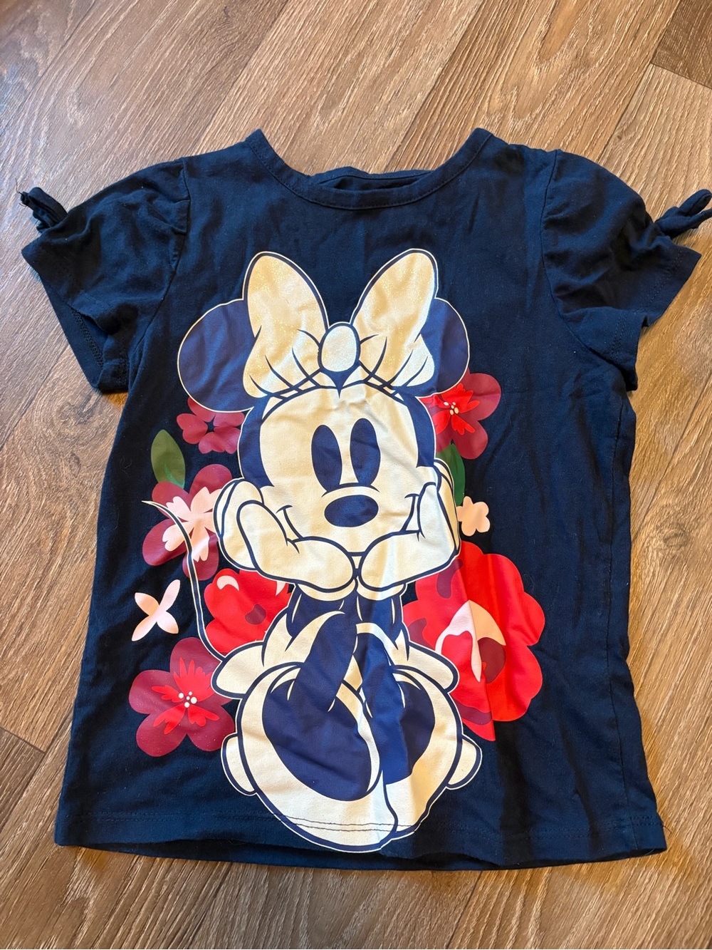 Disney Navy Minnie Mouse Floral Graphic Tee